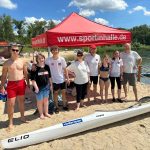 Erfolgreiche Premiere: Erster SUP-Wettkampf der Red Shark Paddlers am Pappelgrund